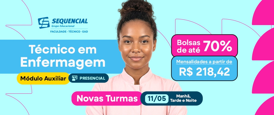 T&eacute;cnico em Enfermagem Auxiliar | 11/05/2026  Manh&atilde;, Tarde e Noite
