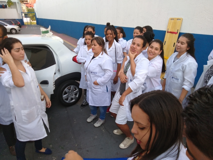 Aula prática sobre Primeiros Socorros e Resgate em acidentes de trânsito