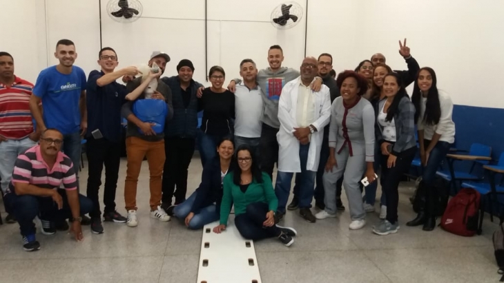 Aula prática de manobras cardiorrespiratória (RCR) e Primeiros Socorros.