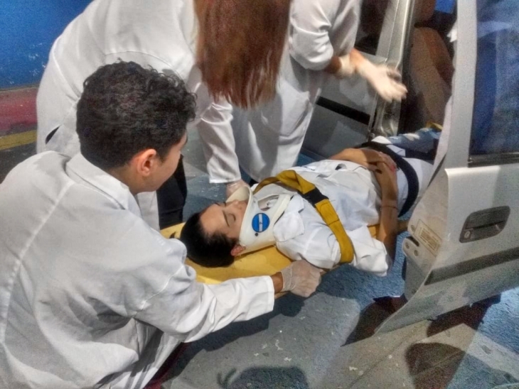 Prática do Curso de Radiologia, acidente veicular - Sequencial Grajaú